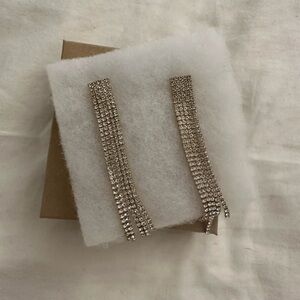 Sterling Silver & Swarovski Crystal Dangling Cz Earrings